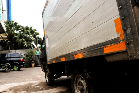 Truck car to transport and deliver goodsの写真素材