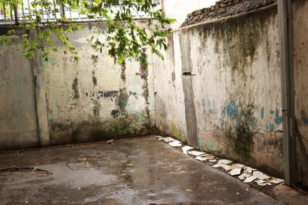Old abandoned building in the city of Shenzhen, Guangxi Province, China.の写真素材