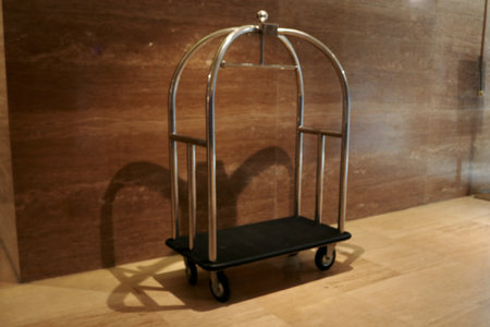 Bathroom trolley. Bathroom trolley. Bathroom trolleyの写真素材