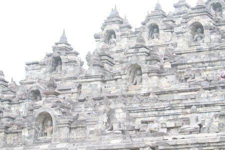 Borobudur temple in Yogyakarta, Java, Indonesiaの写真素材
