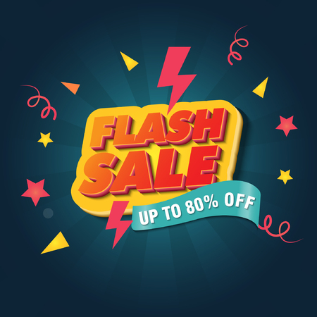 Flash Sale Banner Design Templateのイラスト素材