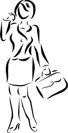 An executive working I last to reach aimsのイラスト素材