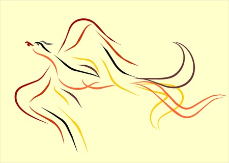 the bird phoenix Re-arising from the ashes with renewed forcesのイラスト素材