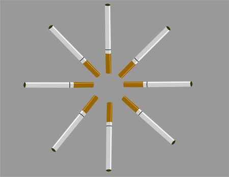 a star done with cigarのイラスト素材