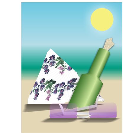 Several objects that we use in the summer vacationsの写真素材