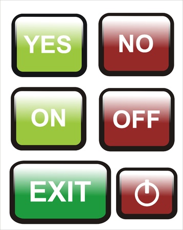 several buttons for use in designのイラスト素材