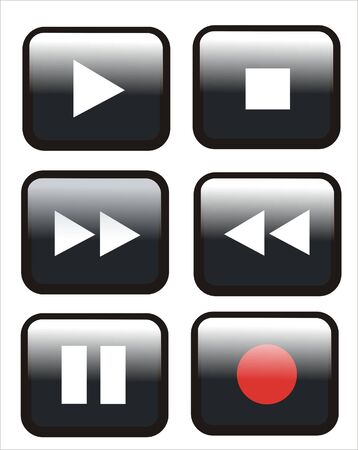 several buttons of a remote controlのイラスト素材