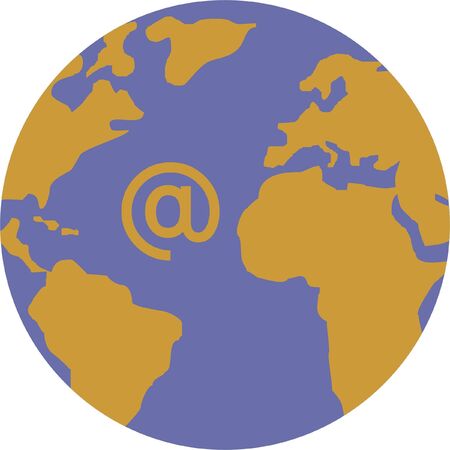 icon representing the Internet and wwwのイラスト素材