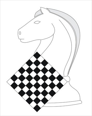 knight and chessboardのイラスト素材
