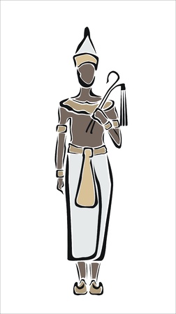 drawing of an egyptian pharaohのイラスト素材