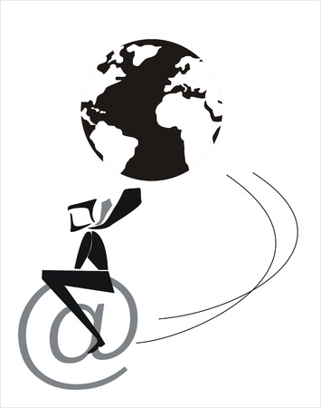 symbol of internet and world globalizationのイラスト素材