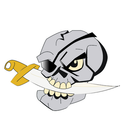 awesome skull vectorのイラスト素材