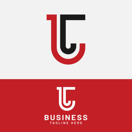 L C LC CL Letter Monogram Initial Logo Design Template. Suitable for General Sports Fitness Finance Construction Company Business Corporate Shop Apparel in Simple Modern Style Logo Design.のイラスト素材