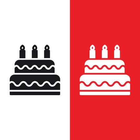 Christmas Xmas Cake Vector icon in Glyph Style. a cake to celebrate Christmas, weddings or birthdays. Vector illustration icon that can be used for apps, websites, or part of a logoのイラスト素材