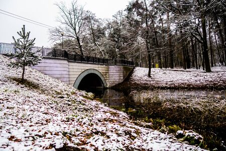 Winter bridgeの写真素材