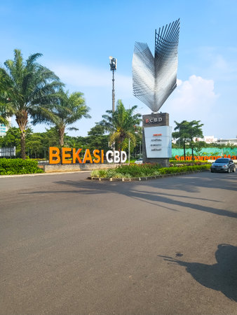 Bekasi, Indonesia - March,12 2023: Entrance gate to the BCBD (Bekasi Central Business District) area of ââSummarecon Bekasiのeditorial素材