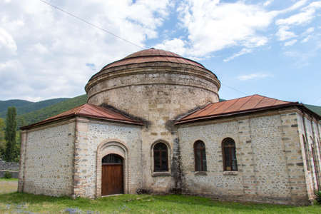 Ancient Albanian Church in Shaki city, Azerbaijan. Historic buildings in Azerbaijan