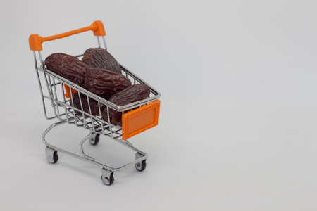 Shopping for Ramadan. Buy dried dates for iftar. Preparation for the month of Ramadan