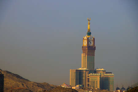Mecca Clock Tower. Skyline with Abraj Al Bait. Saudi Arabiaの写真素材