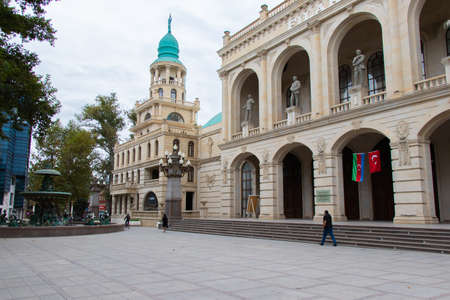 Ganja - Azerbaijan, 9 September 2021. Ganja State Philharmonic named after Fikrat Amirov.のeditorial素材