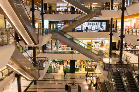Modern Shopping Center. Interior view from Ganja Mall. Ganja -Azerbaijan: 9 September 2021のeditorial素材