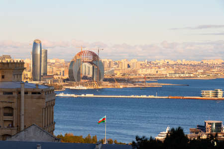Baku - Azerbaijan. Coast of the Caspian seaの写真素材