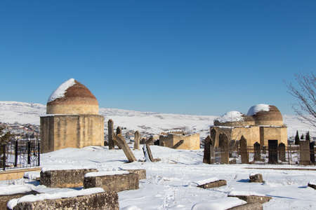 Ancient historical mausoleums complex of the 16th century. Shamakhi city, Azerbaijanの写真素材
