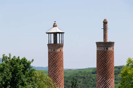 Destroyed Islamic buildings in Nagorno Karabakh. Ashaghi Govhar Agha Mosque. Armenian terrorの写真素材