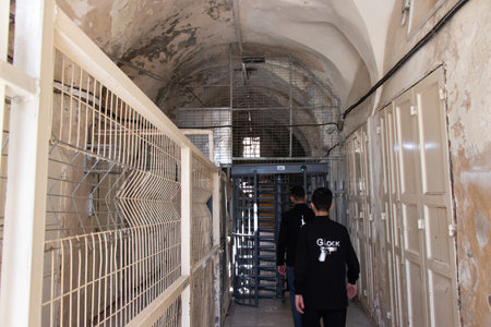 Israeli checkpoint between Hebron H1 and H2 sectors. Al-Khalil - Palestine: 21 April 2022のeditorial素材
