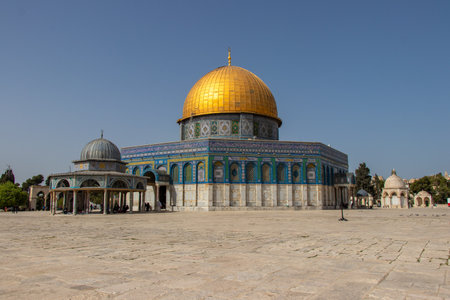 Dome of the Rock on the Temple Mount, Jerusalem, Israelの写真素材