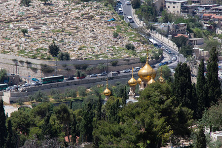 Old city of Jerusalem. Mount of Olivesの写真素材