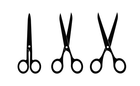 Scissors Silhouette Vector Illustration iconのイラスト素材