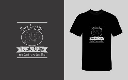 Cats Are Like Potato Chipsのイラスト素材
