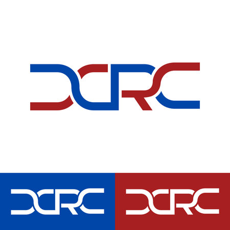 dcrc letter original monogram logo designのイラスト素材