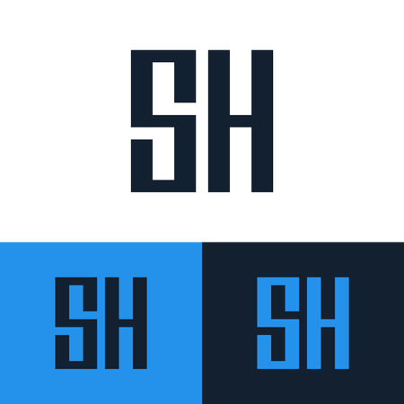 SH Creative Monogram logo designのイラスト素材
