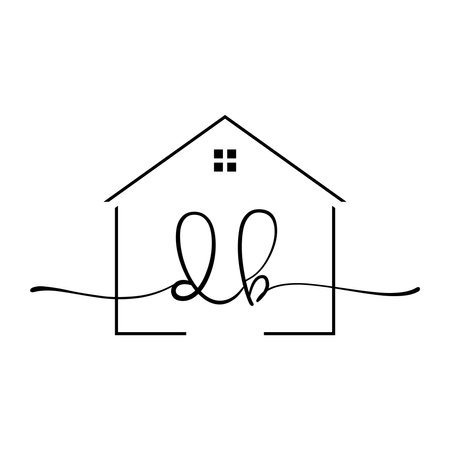 DB Signature Real Estate logo template vector ,Real Estate logosのイラスト素材