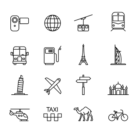 Travel arround the world icon setのイラスト素材