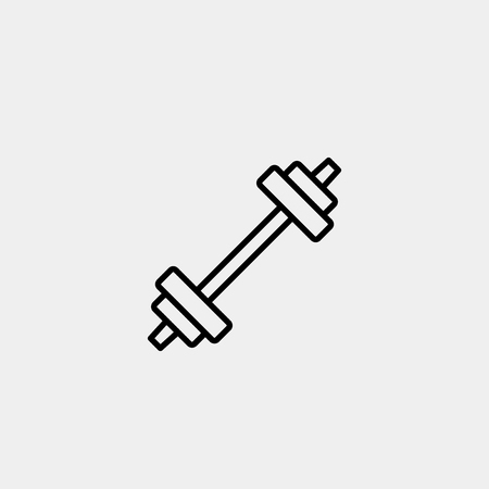 Dumbbell line icon vectorのイラスト素材