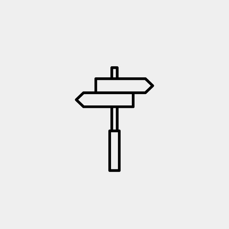 Direction road signs Vector Iconのイラスト素材