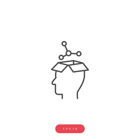 Knowledge Vector Icon Business Management Related Vector Line Icon. Editable Stroke. 1000x1000 Pixel Perfectのイラスト素材