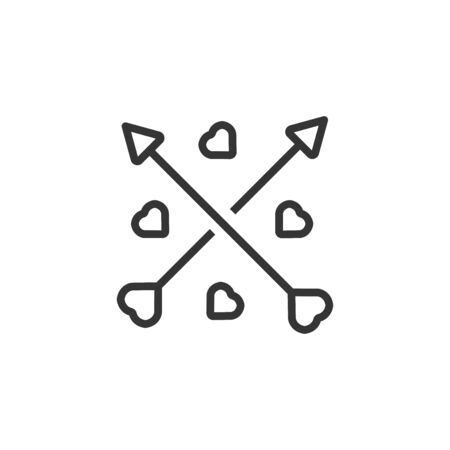 Heart Arrow  Icon, Pixel perfectの写真素材