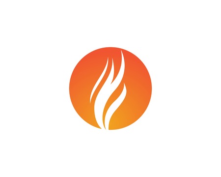 Fire flame Logo Template vector icon Oil, gas and energy logo conceptのイラスト素材