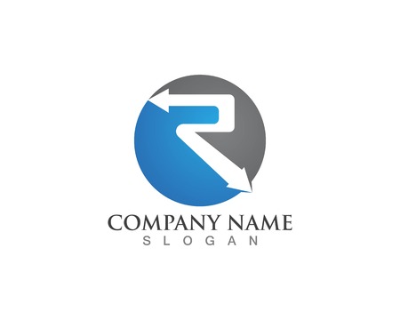 Letter R Logo Template Circle Arrow Designのイラスト素材