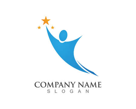 Star success people care logo and symbols templateのイラスト素材