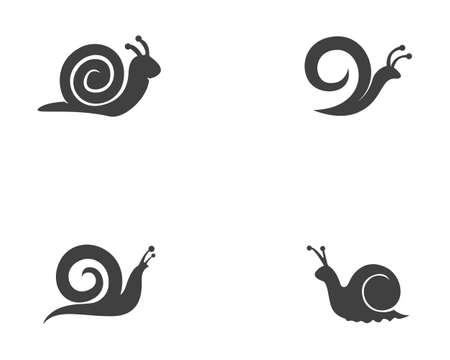 Snail in logo templateのイラスト素材