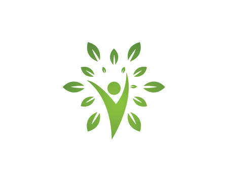 Vector leaves green nature logo and symbolのイラスト素材