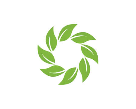 Vector leaves green nature logo and symbolのイラスト素材