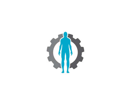 Gear Logo Template vector icon illustration designのイラスト素材