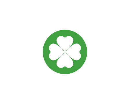 Green Clover Leaf Logo Templateのイラスト素材