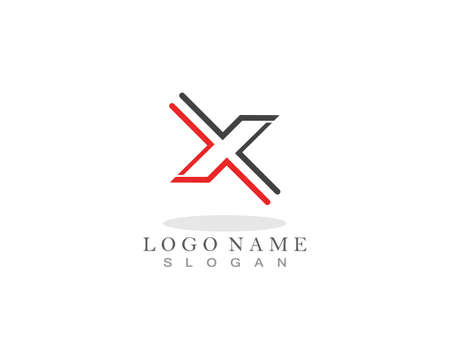 X Letter Logo Template Vector Icon Designのイラスト素材